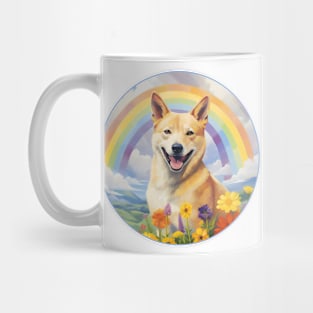 Carolina Dog Memorial Rainbow Bridge Colorful Dog Art Mug